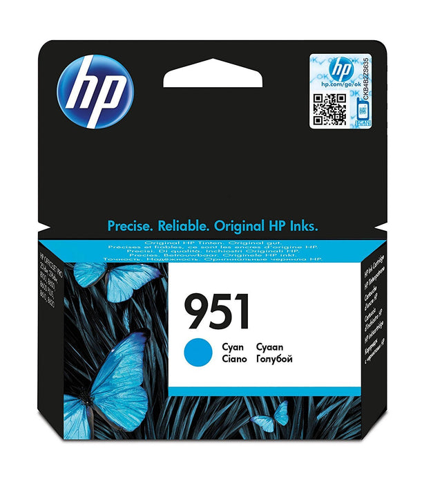 HP 951 Standard Yield Cyan Original Ink Cartridge Page Yield 700 (P/N CN050AE) | Cartridge King 