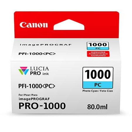 Canon PFI-1000PC Photo Cyan Printer Ink Cartridge Canon