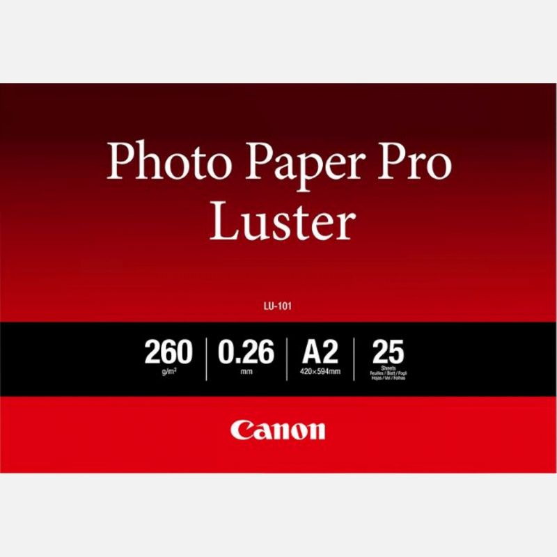 Canon LU-101 Luster Photo Paper Pro A2 - 25 Sheets Canon