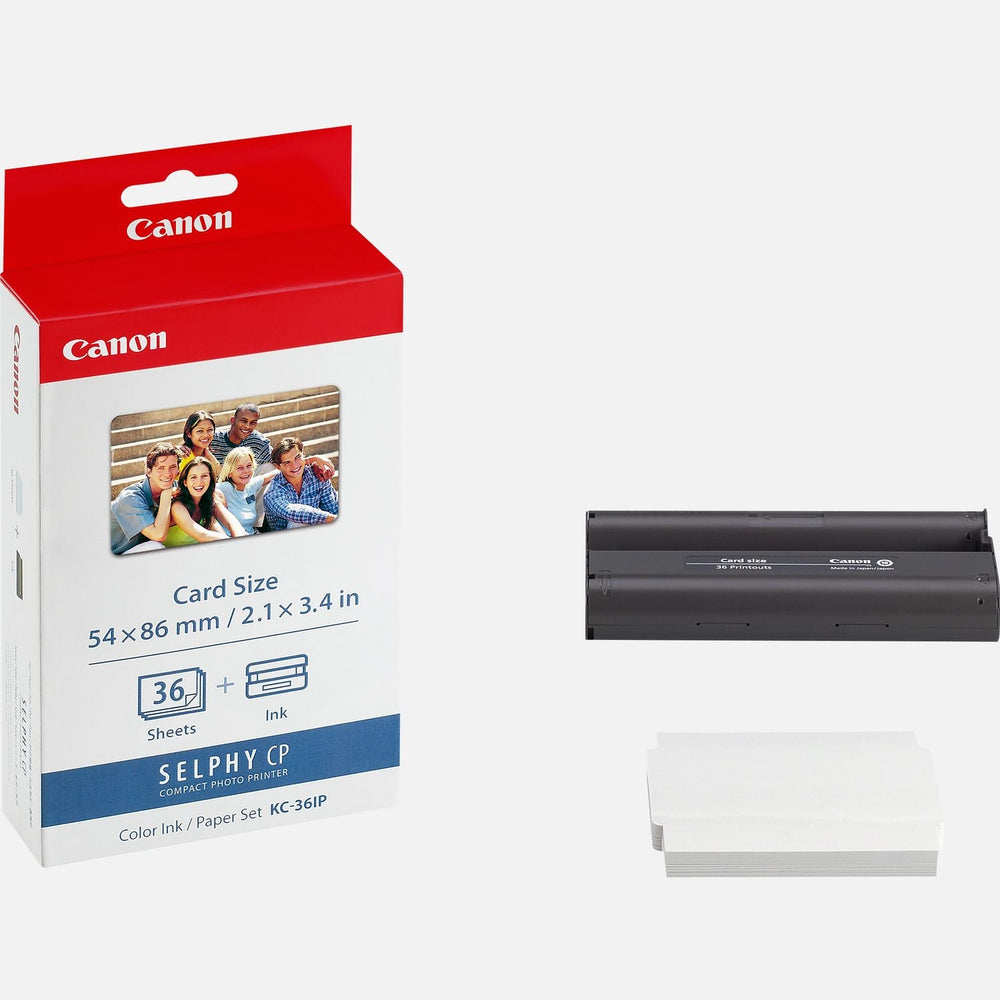 Canon KC-36IP Colour Ink + Paper Set Credit Card Size – 36 Prints | Cartridge King 